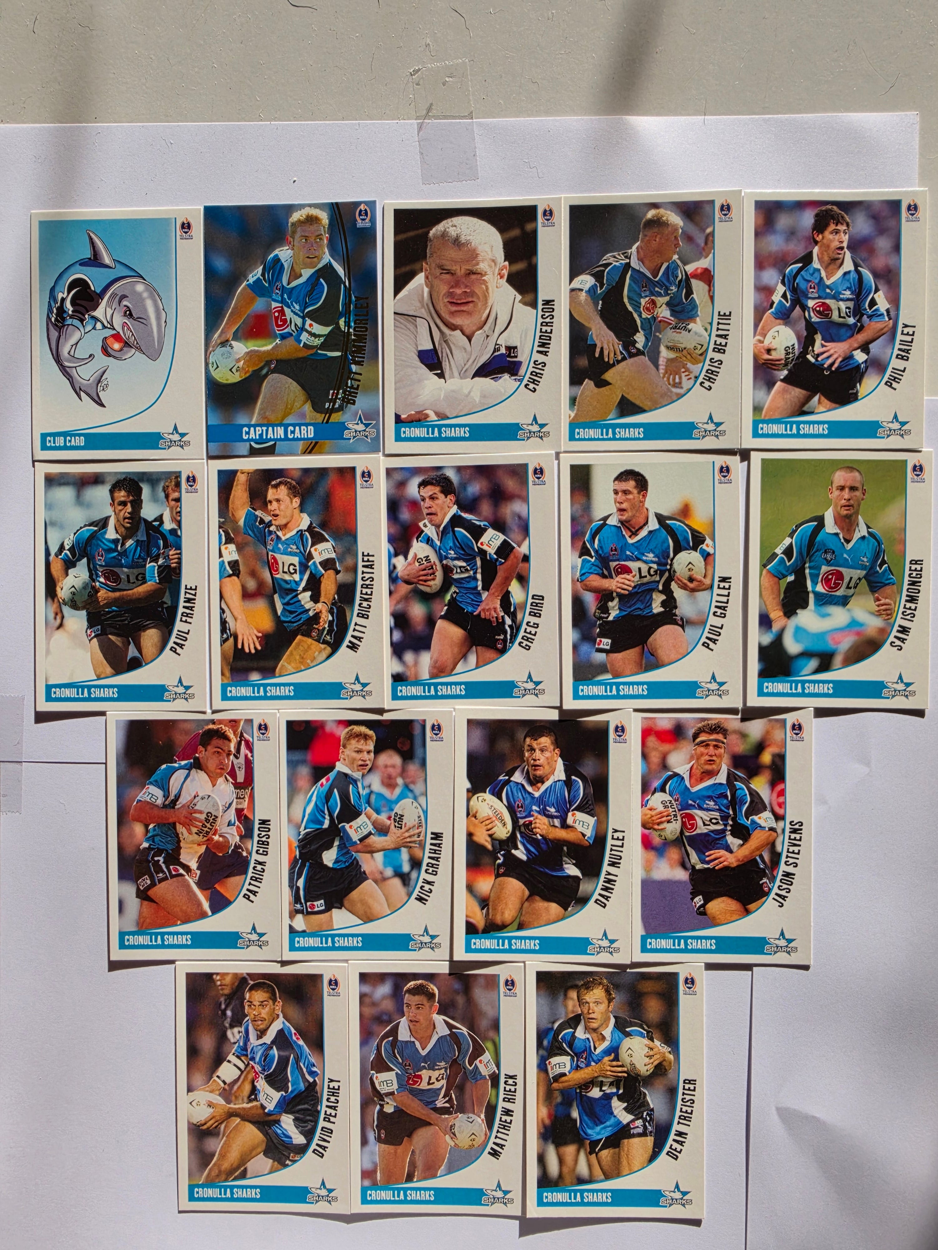 NRL 2003 Daily Telegraph | Cronulla Sutherland Sharks Base Team Set