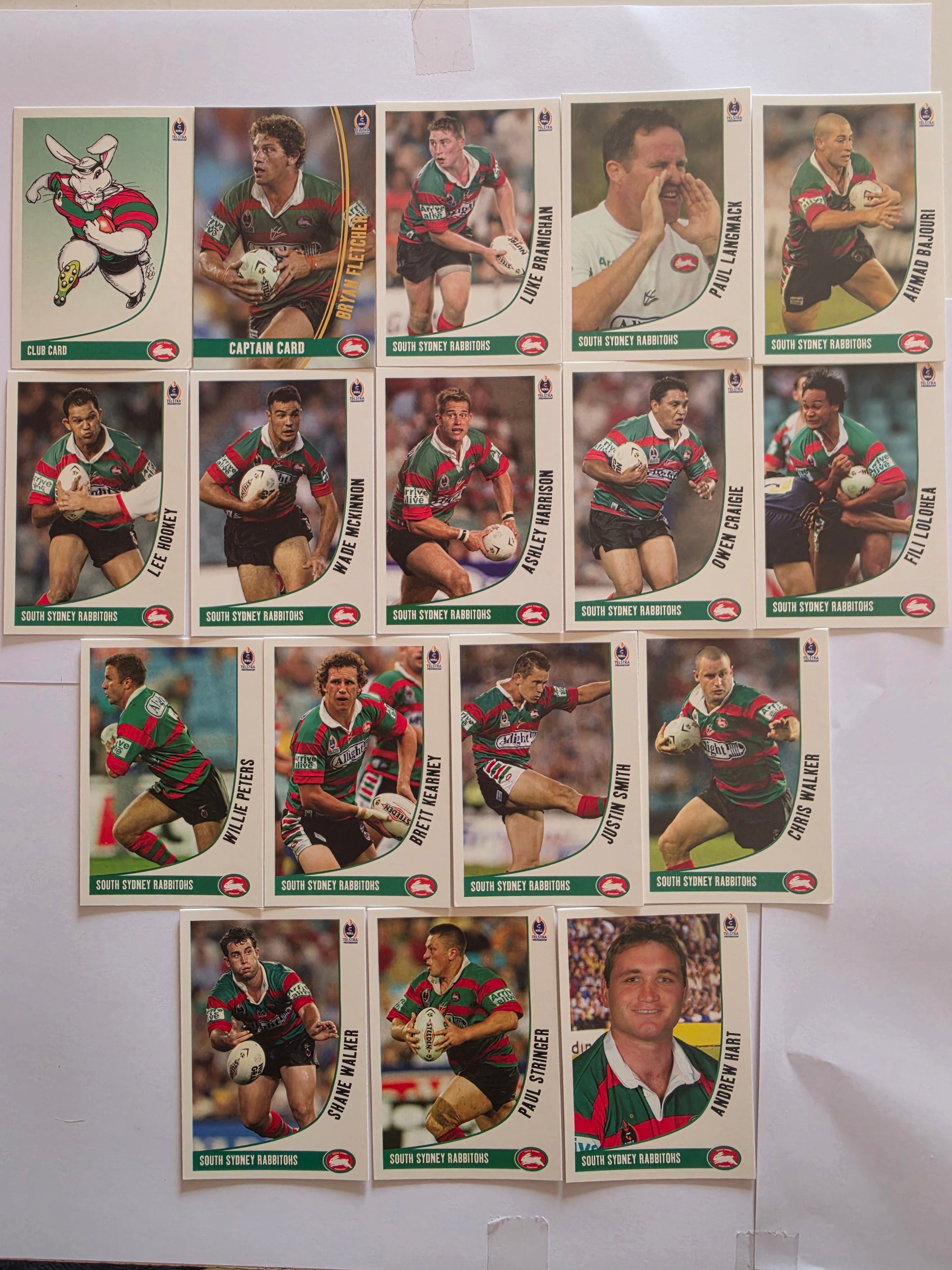 NRL 2003 Daily Telegraph | South Sydney Rabbitohs Base Team Set
