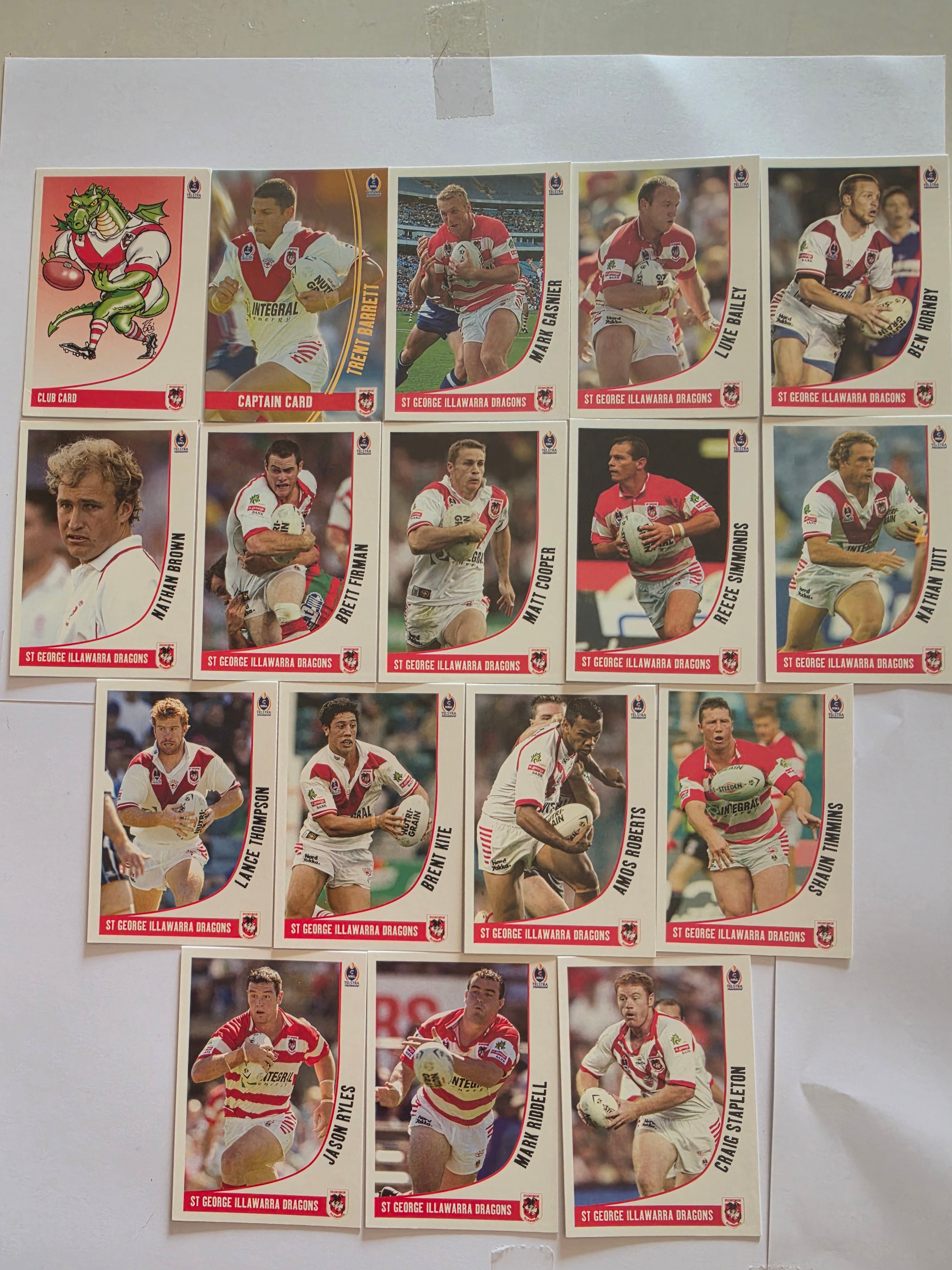 NRL 2003 Daily Telegraph | St George Illawarra Dragons Base Team Set