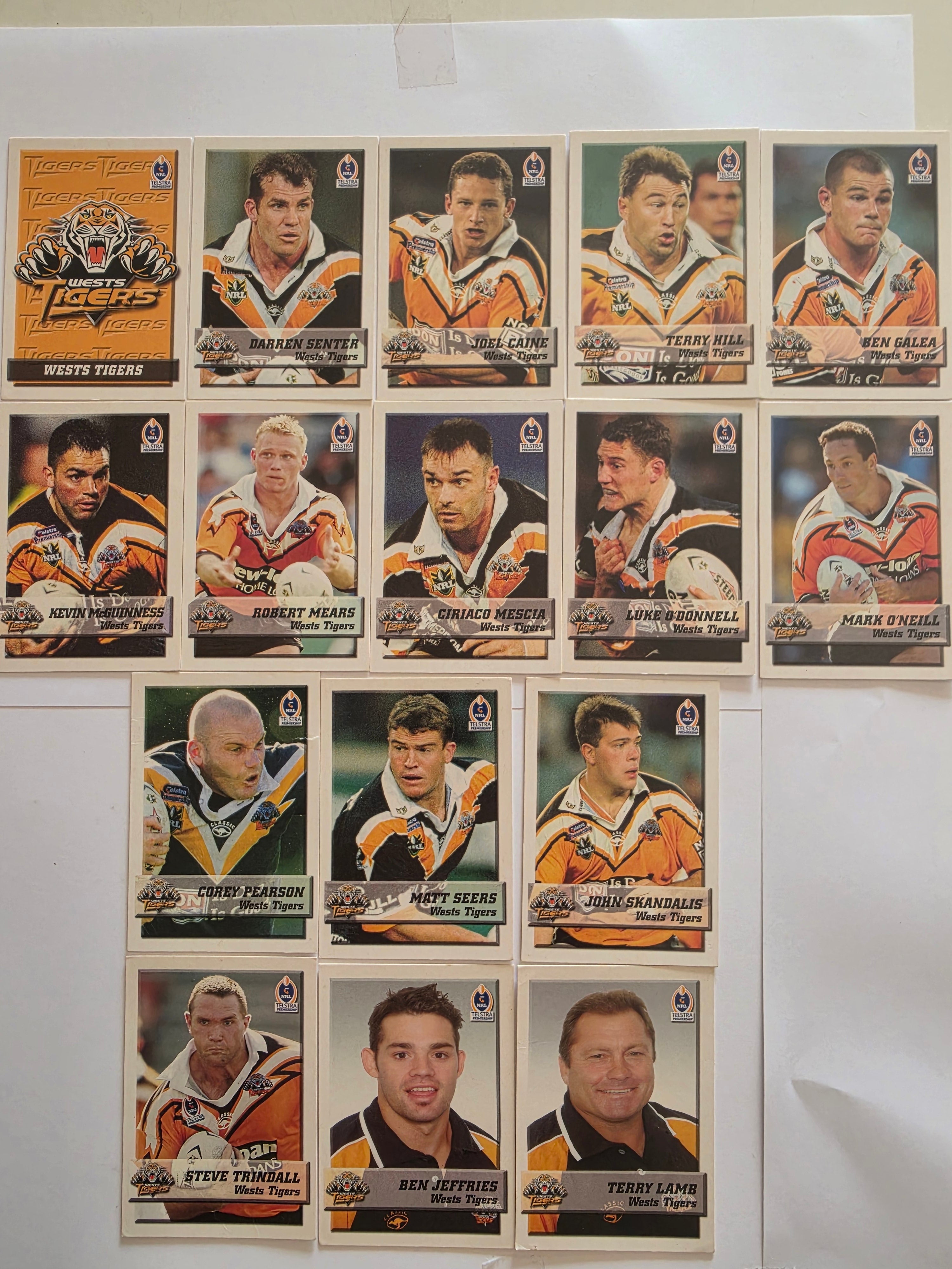 NRL 2002 Daily Telegraph | Wests Tigers Base Team Set