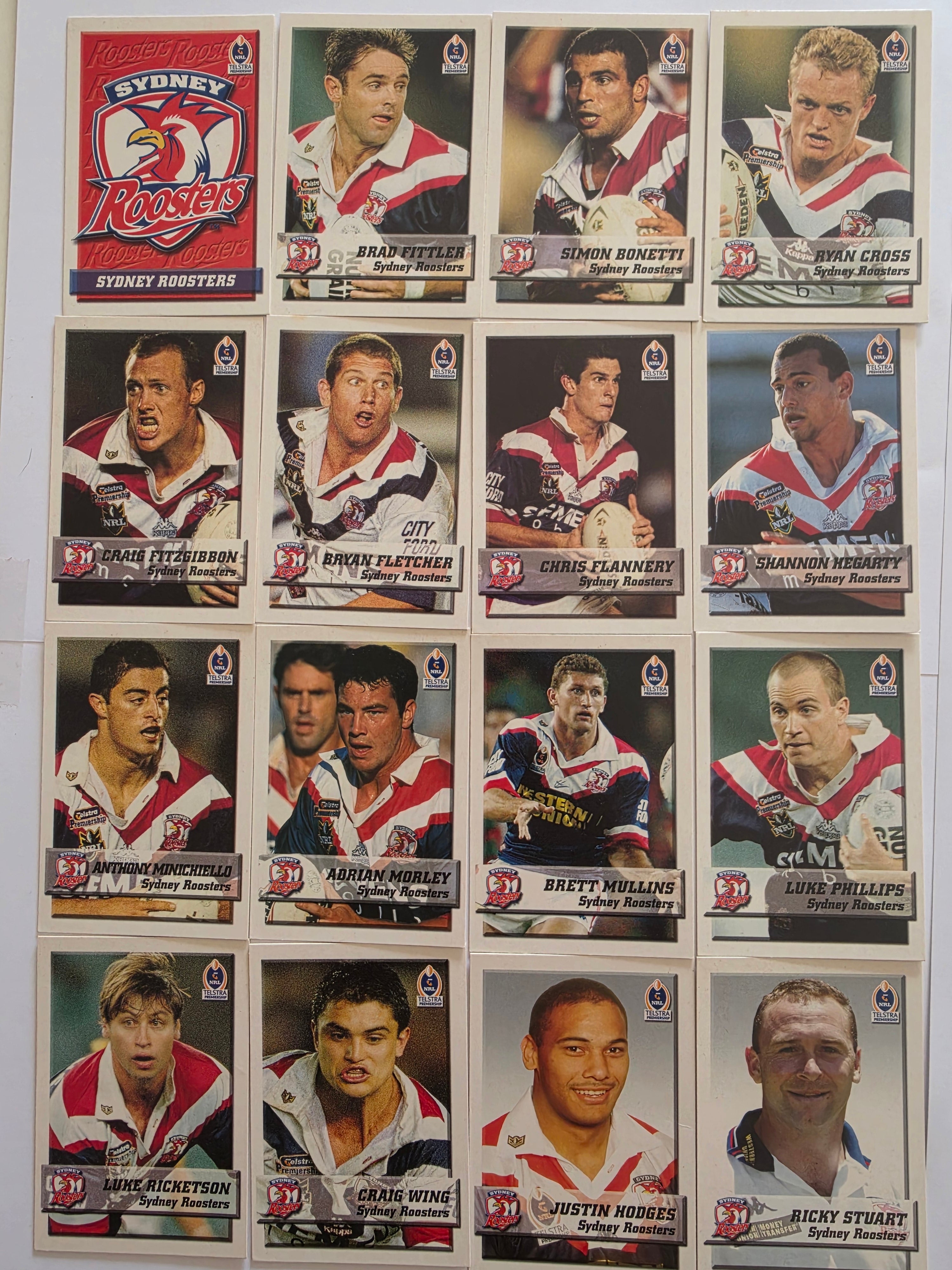NRL 2002 Daily Telegraph | Sydney Roosters Base Team Set