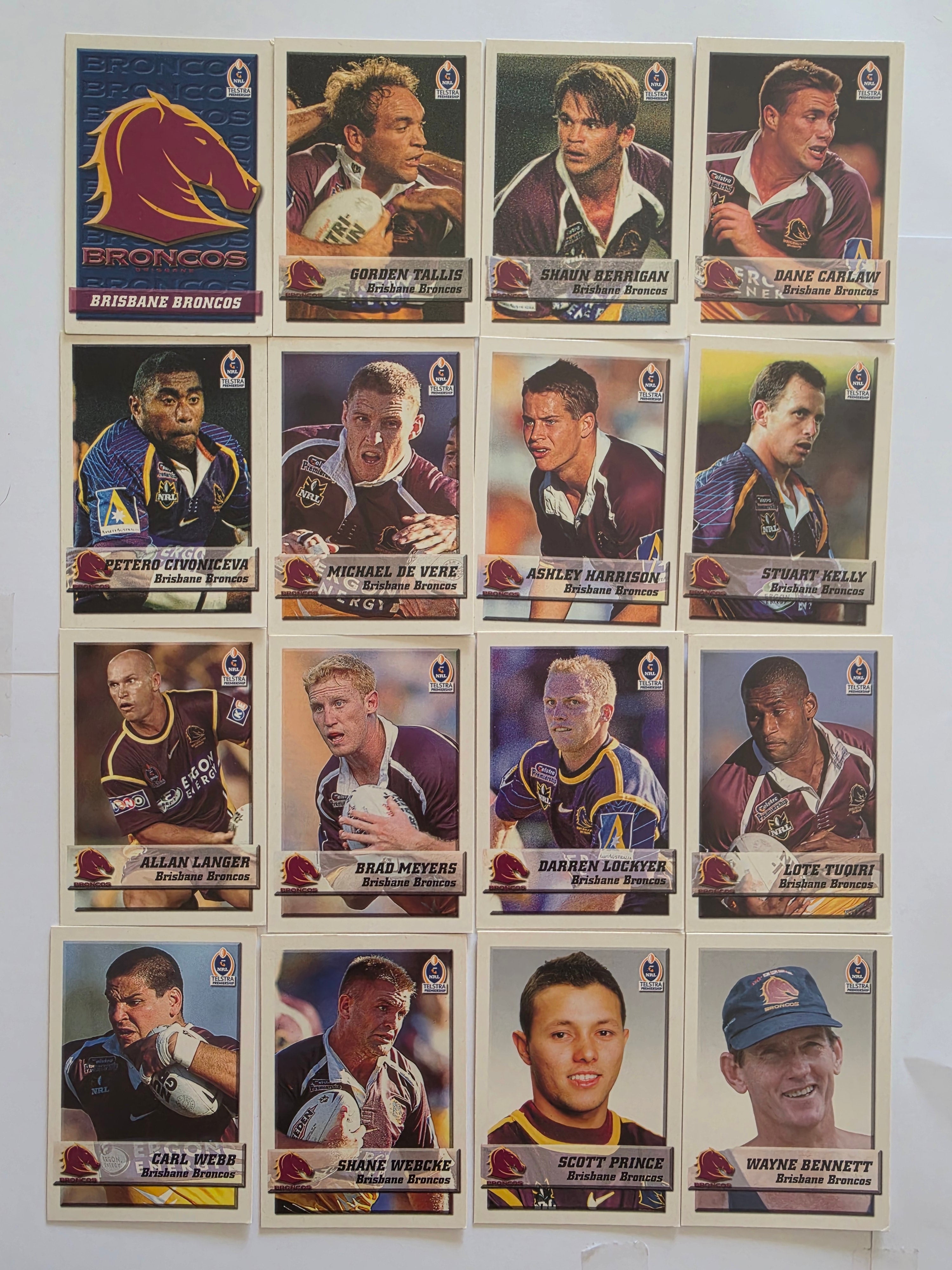 NRL 2002 Daily Telegraph | Brisbane Broncos Base Team Set