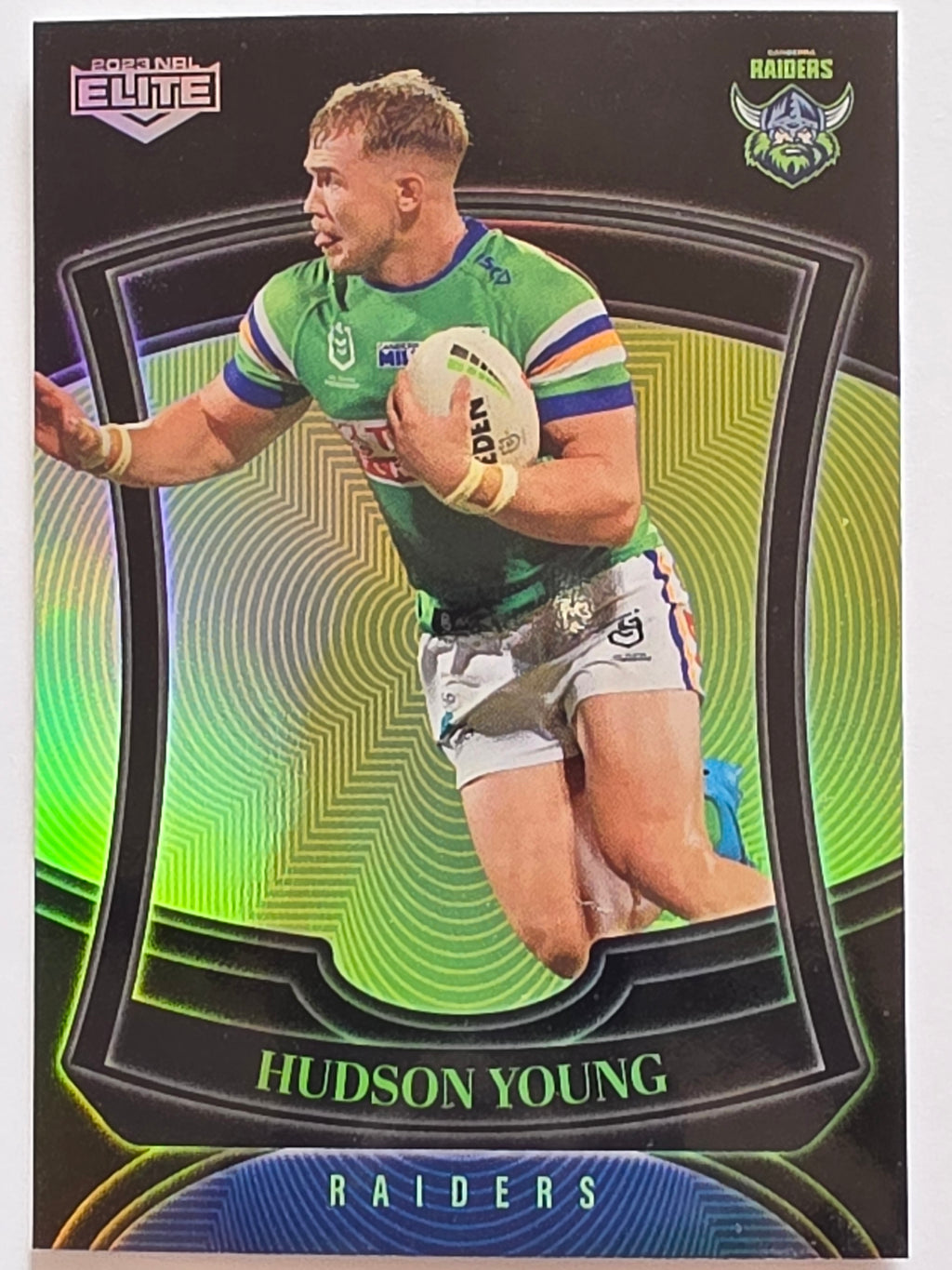 NRL 2023 Elite Pearl Special #018 Hudson Young Canberra Raiders