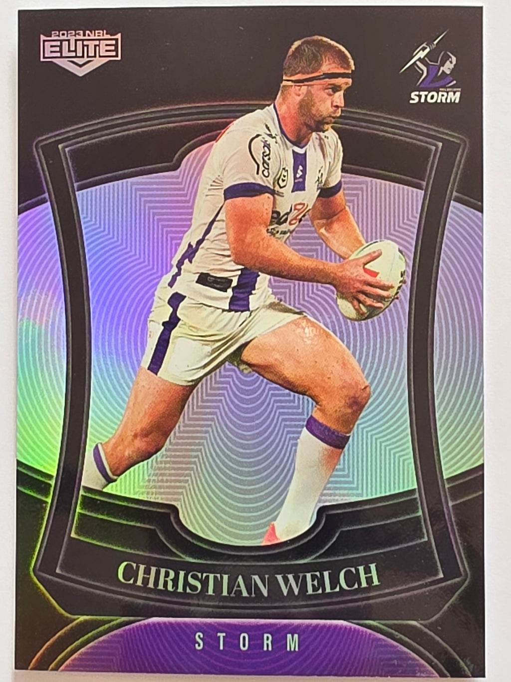 NRL 2023 Elite Pearl Special #072 Christian Welch Melbourne Storm