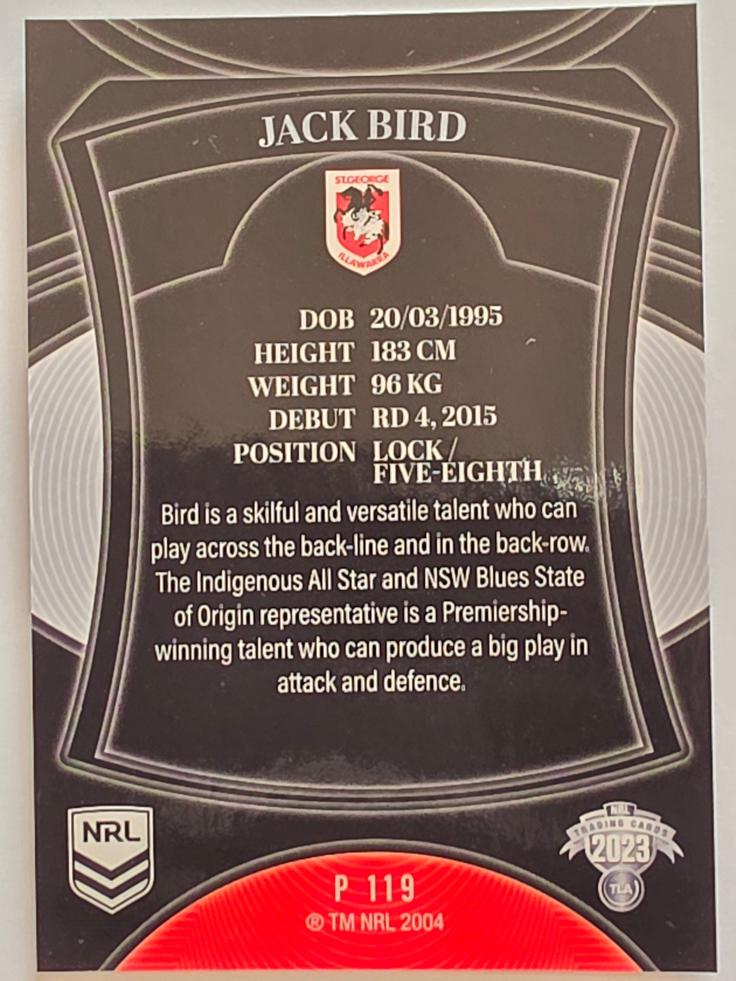 NRL 2023 Elite Pearl Special #119 Jack Bird St George Illawarra Dragons