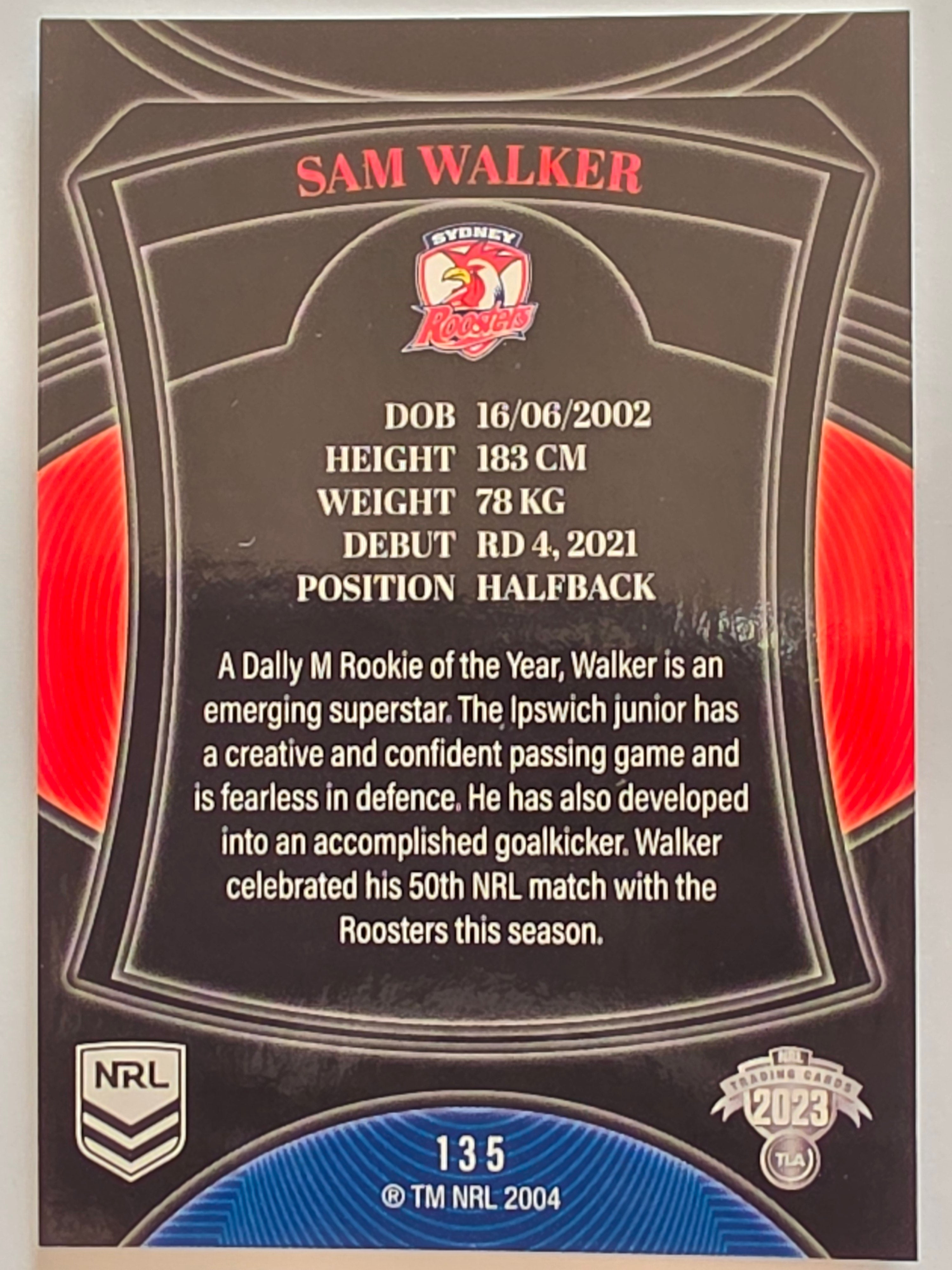 NRL 2023 Elite Pearl Special #135 Sam Walker Sydney Roosters
