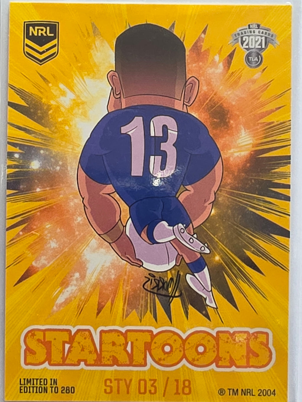 NRL 2021 Traders | Startoons Yellow | #STY03 Adam Elliott | Bulldogs