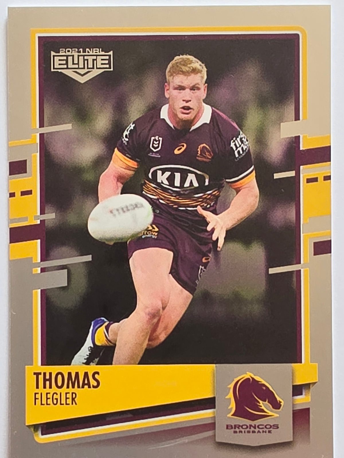 NRL 2021 Elite Pearl Special #005 Thomas Flegler Brisbane Broncos