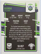 NRL 2021 Elite Pearl Special #017 George Williams Canberra Raiders
