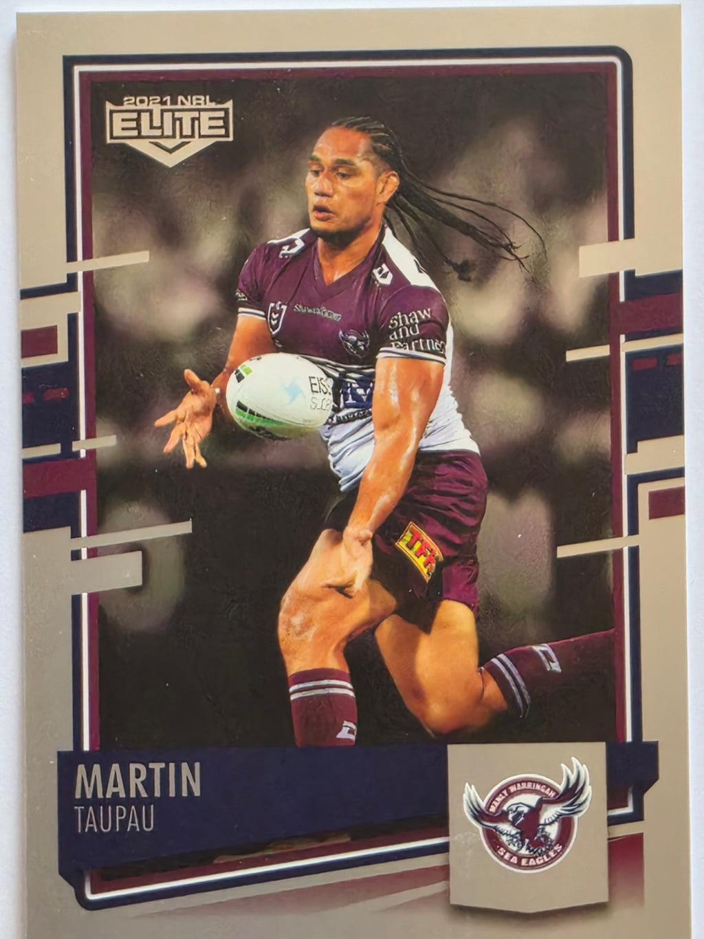 NRL 2021 Elite Pearl Special #053 Martin Taupau Manly Warringah Sea Eagles