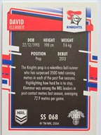NRL 2021 Elite Pearl Special #068 David Klemmer Newcastle Knights
