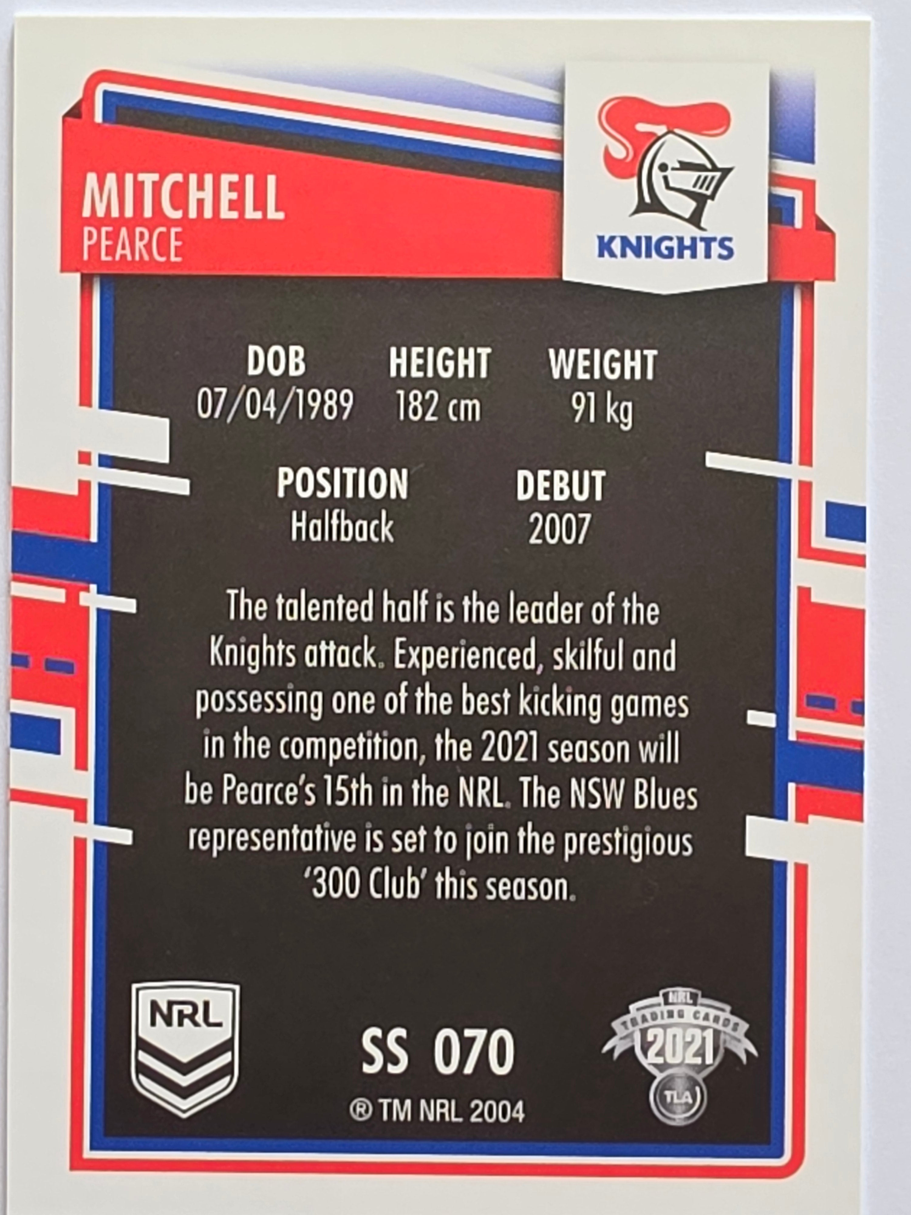 NRL 2021 Elite Pearl Special #070 Mitchell Pearce Newcastle Knights