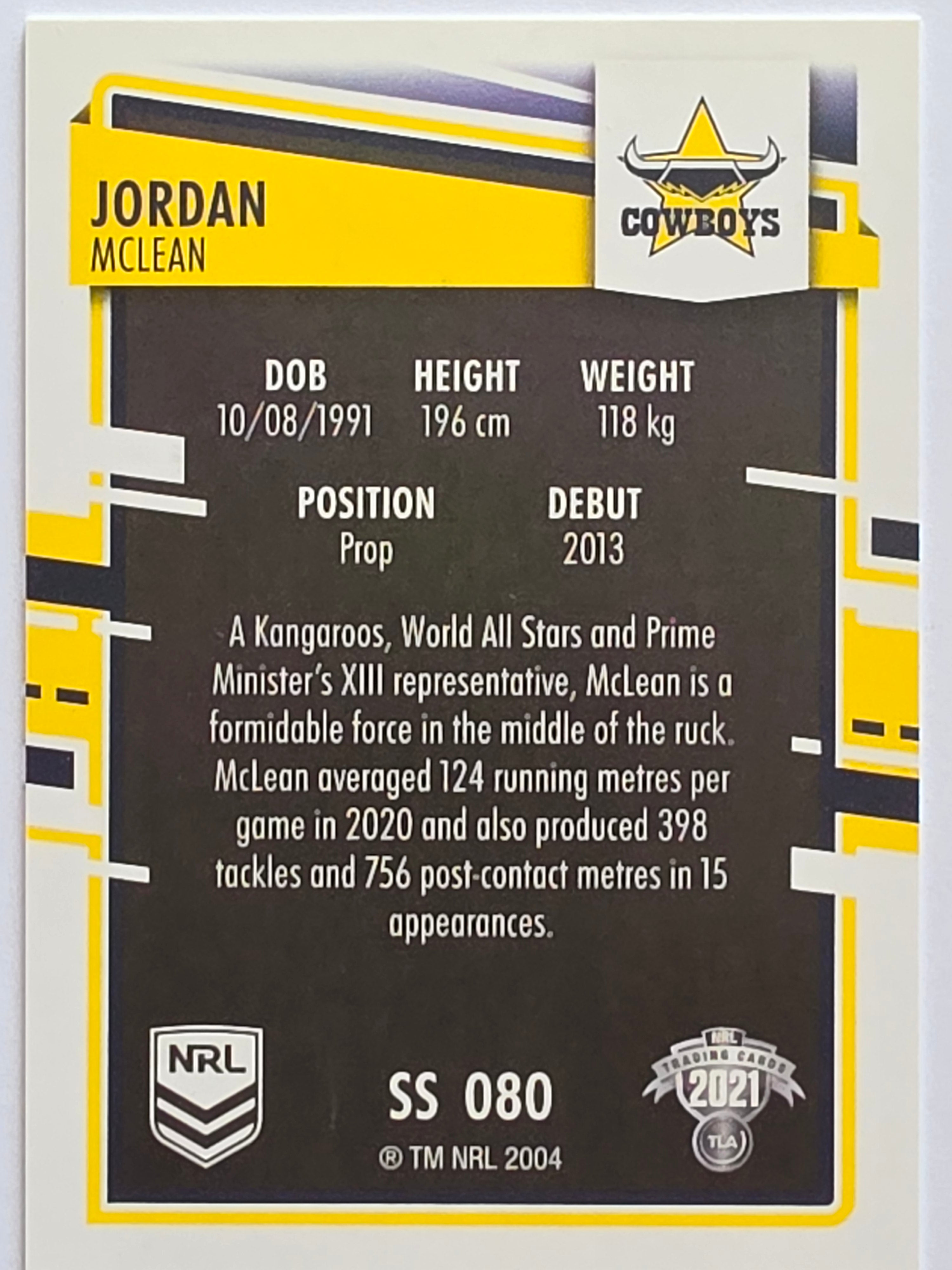 NRL 2021 Elite Pearl Special #080 Jordan McLean North Queensland Cowboys