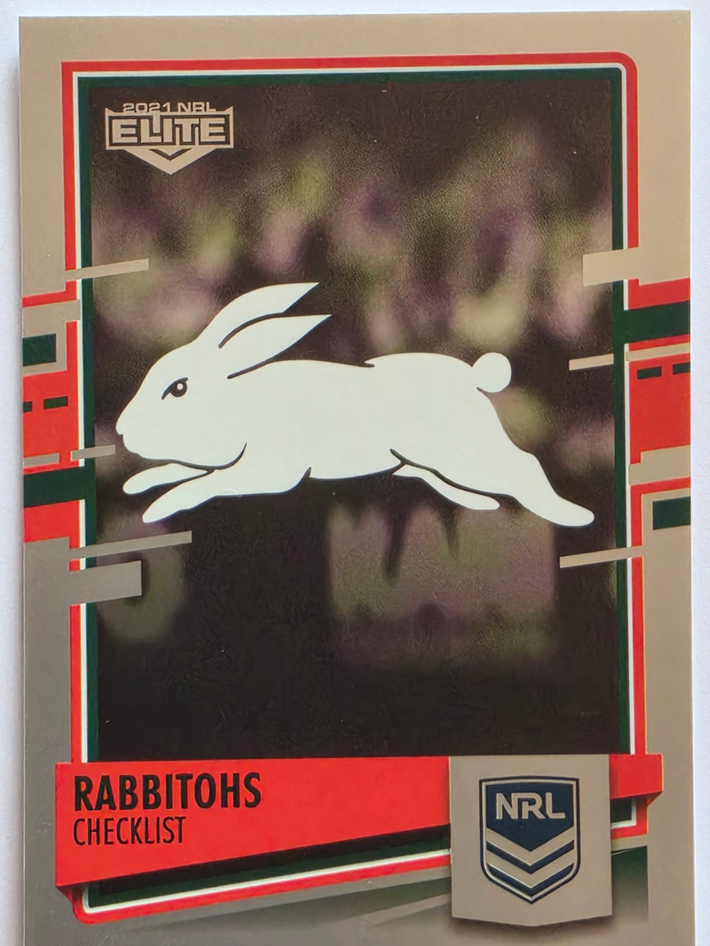 NRL 2021 Elite Pearl Special #100 Rabbitohs Checklist South Sydney Rabbitohs