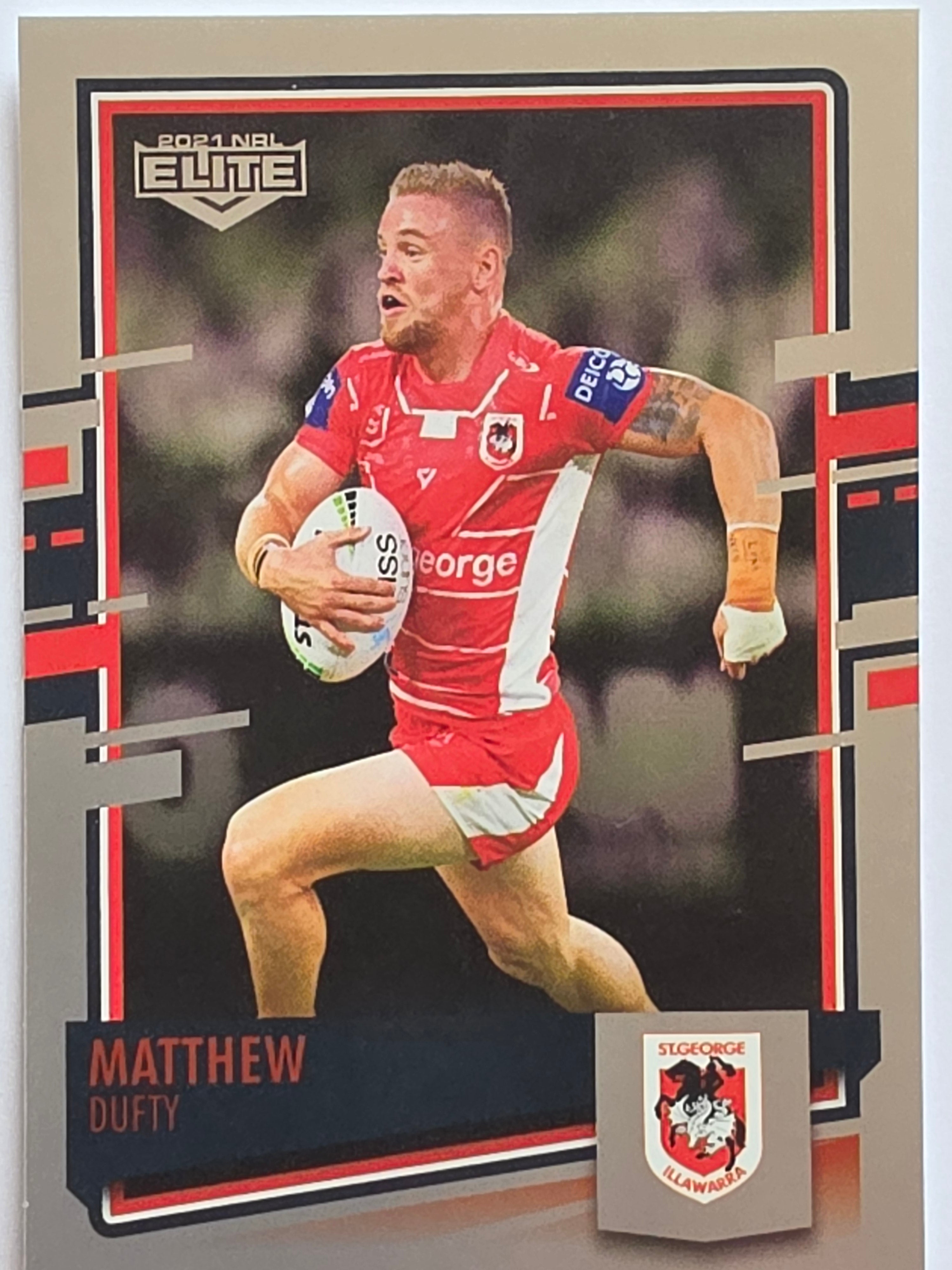NRL 2021 Elite Pearl Special #111 Matthew Dufty St George Illawarra Dragons