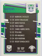 NRL 2021 Elite Pearl Special #127 Warriors Checklist New Zealand Warriors