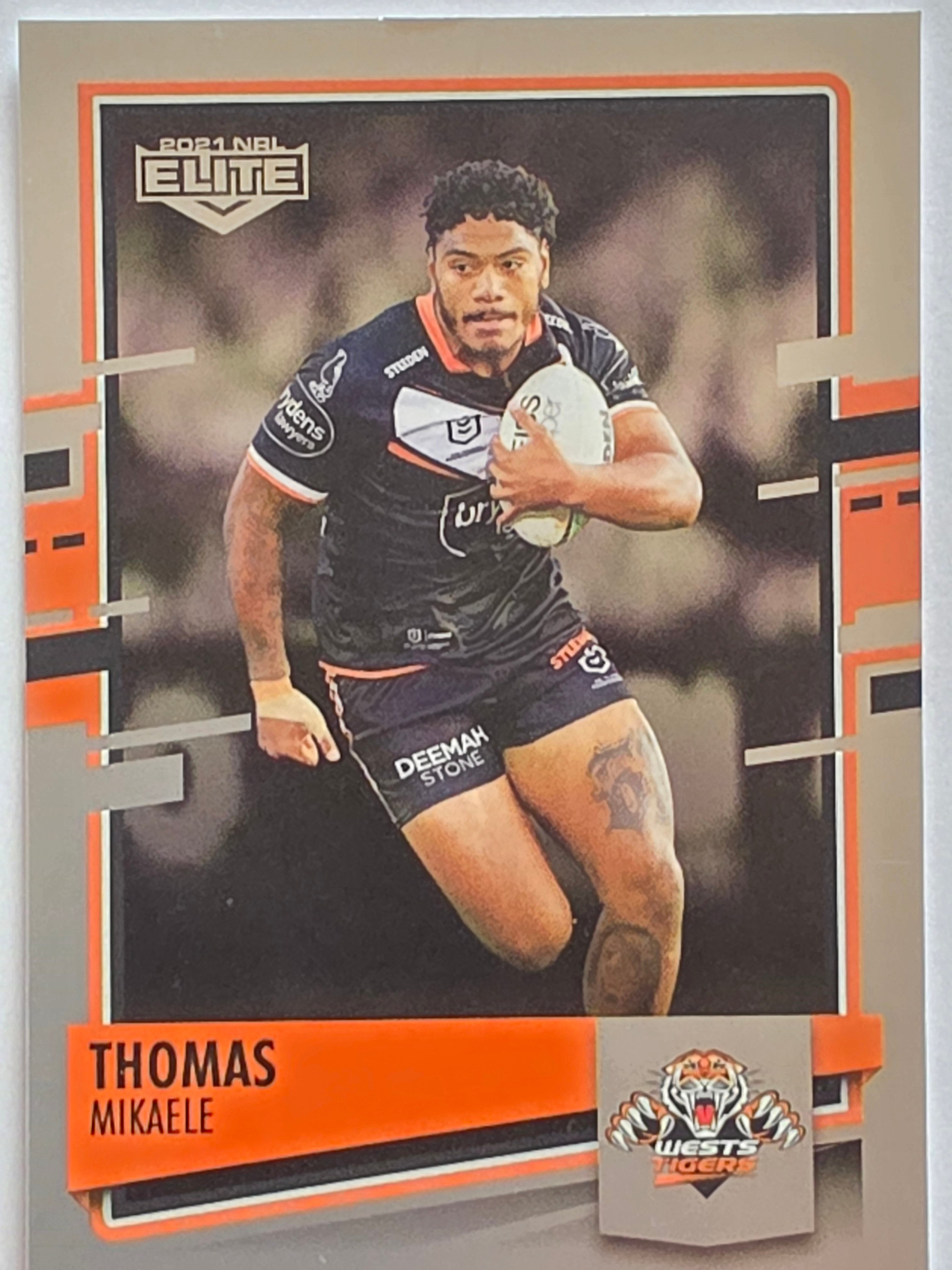 NRL 2021 Elite Pearl Special #140 Thomas Mikaele Wests Tigers