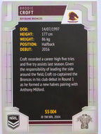 NRL 2020 Elite Silver Parallel #004 Brodie Croft Brisbane Broncos