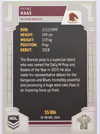NRL 2020 Elite Silver Parallel #006 Payne Haas Brisbane Broncos