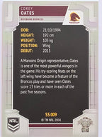 NRL 2020 Elite Silver Parallel #009 Corey Oates Brisbane Broncos