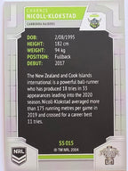 NRL 2020 Elite Silver Parallel #015 Charnze Nicoll-Klokstad Canberra Raiders
