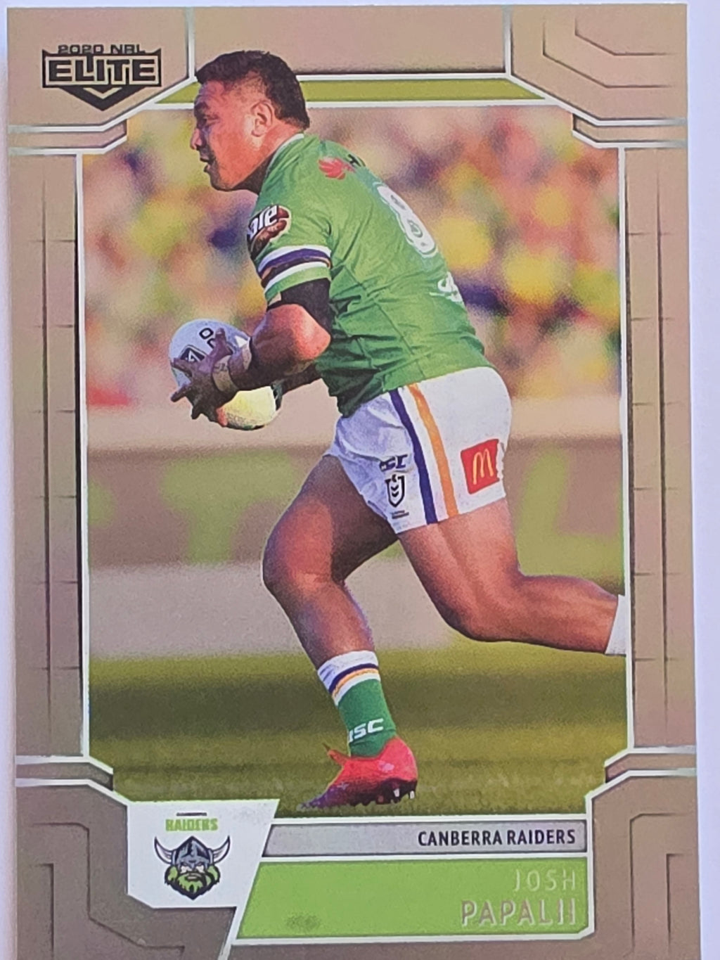 NRL 2020 Elite Silver Parallel #016 Josh Papalii Canberra Raiders