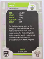 NRL 2020 Elite Silver Parallel #017 Joseph Tapine Canberra Raiders