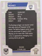 NRL 2020 Elite Silver Parallel #024 Nick Meaney Canterbury Bankstown Bulldogs