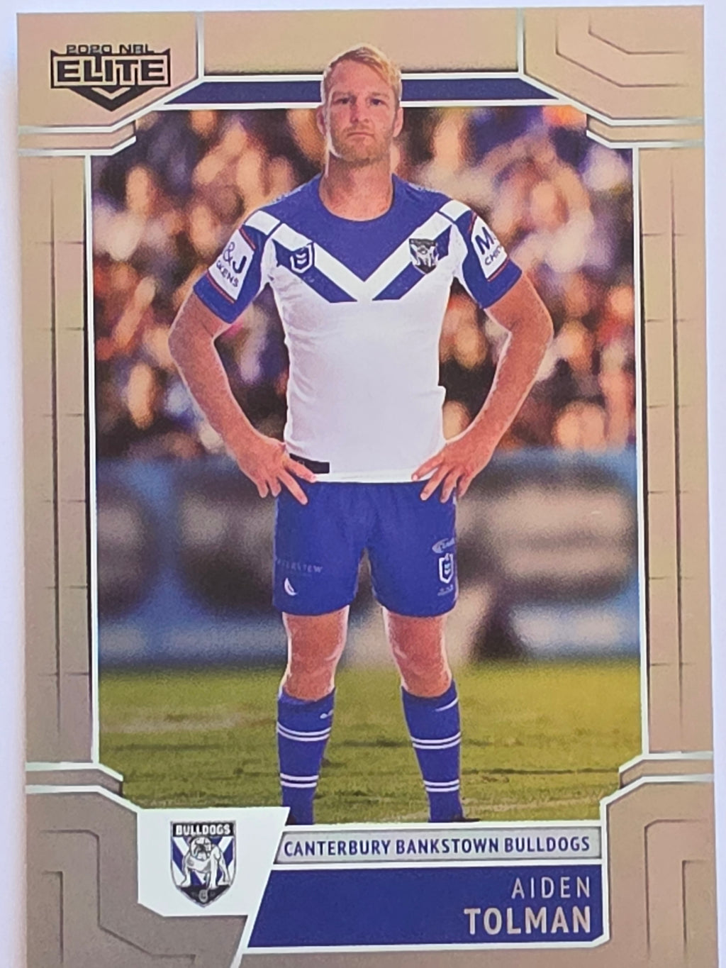 NRL 2020 Elite Silver Parallel #026 Aiden Tolman Canterbury Bankstown Bulldogs