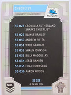 NRL 2020 Elite Silver Parallel #028 Checklist Cronulla Sutherland Sharks
