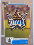 NRL 2020 Elite Silver Parallel #037 Checklist Gold Coast Titans