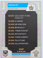 NRL 2020 Elite Silver Parallel #037 Checklist Gold Coast Titans