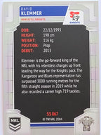 NRL 2020 Elite Silver Parallel #067 David Klemmer Newcastle Knights