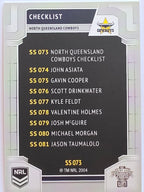 NRL 2020 Elite Silver Parallel #073 Checklist North Queensland Cowboys