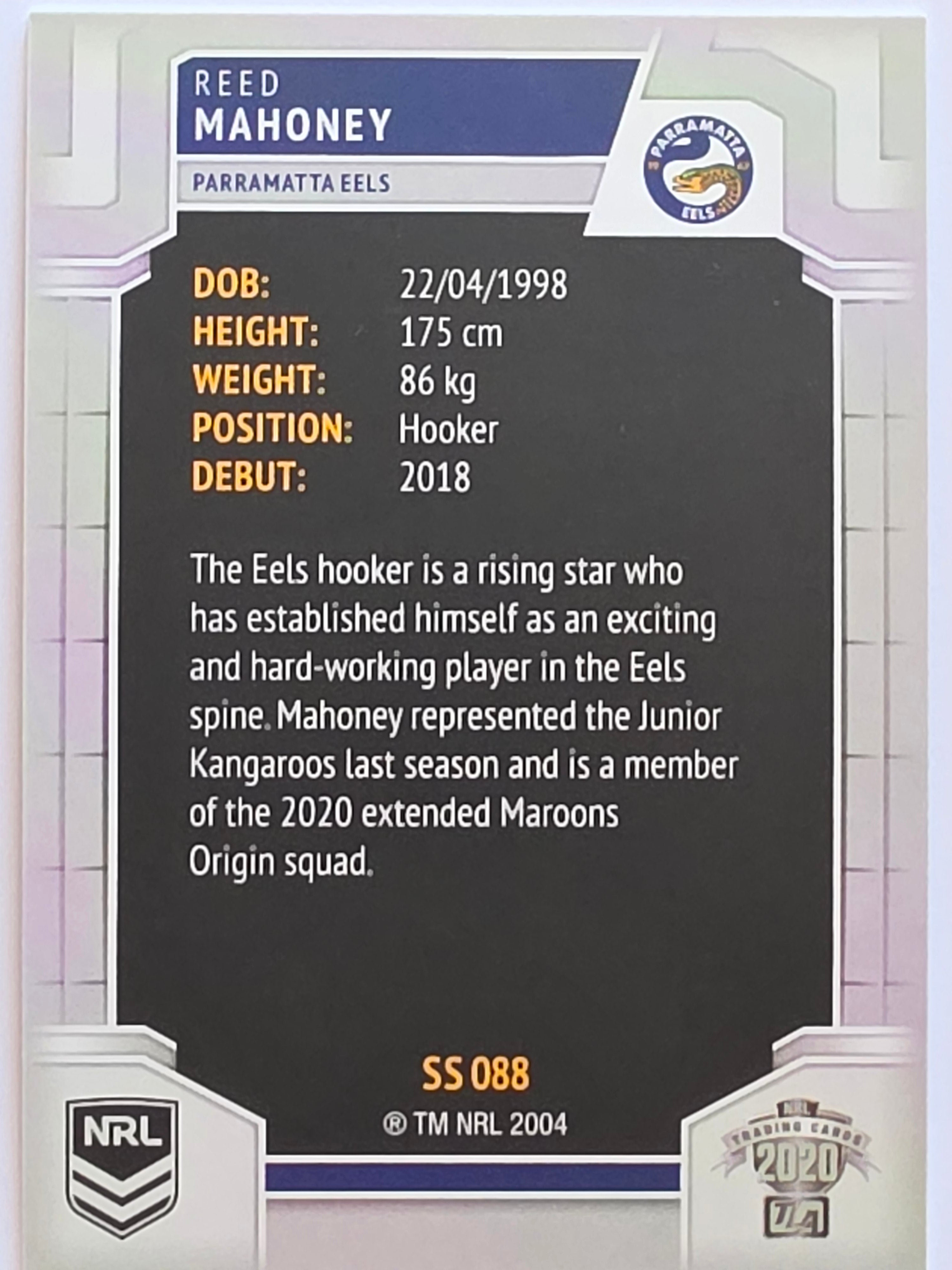 NRL 2020 Elite Silver Parallel #088 Reed Mahoney Parramatta Eels