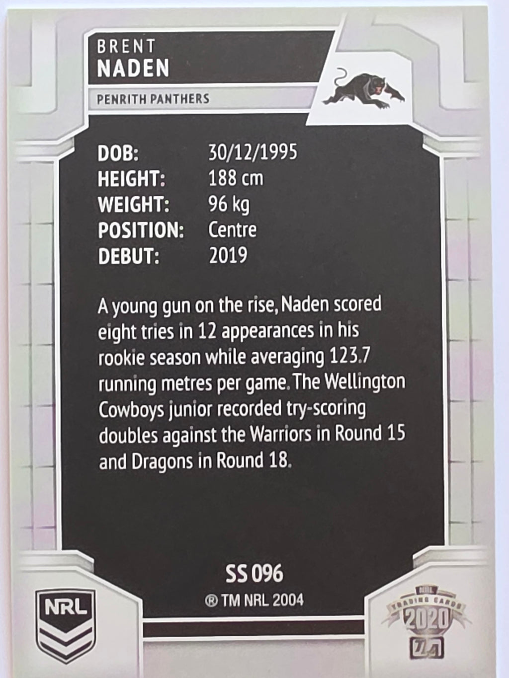 NRL 2020 Elite Silver Parallel #096 Brent Naden Penrith Panthers
