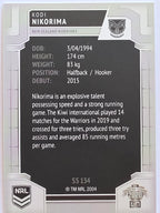 NRL 2020 Elite Silver Parallel #134 Kodi Nikorima New Zealand Warriors