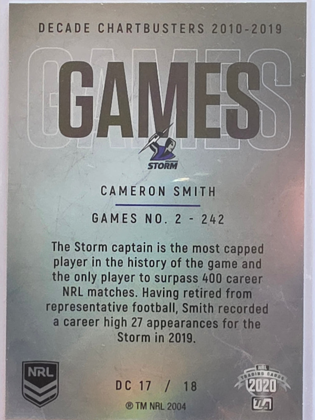 NRL 2020 Elite | Decade Chartbusters | #DC17 | Cameron Smith | Melbourne Storm