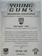 NRL 2020 Elite | Young Guns White | #YG06 | Brandon Wakeham | Canterbury Bankstown Bulldogs