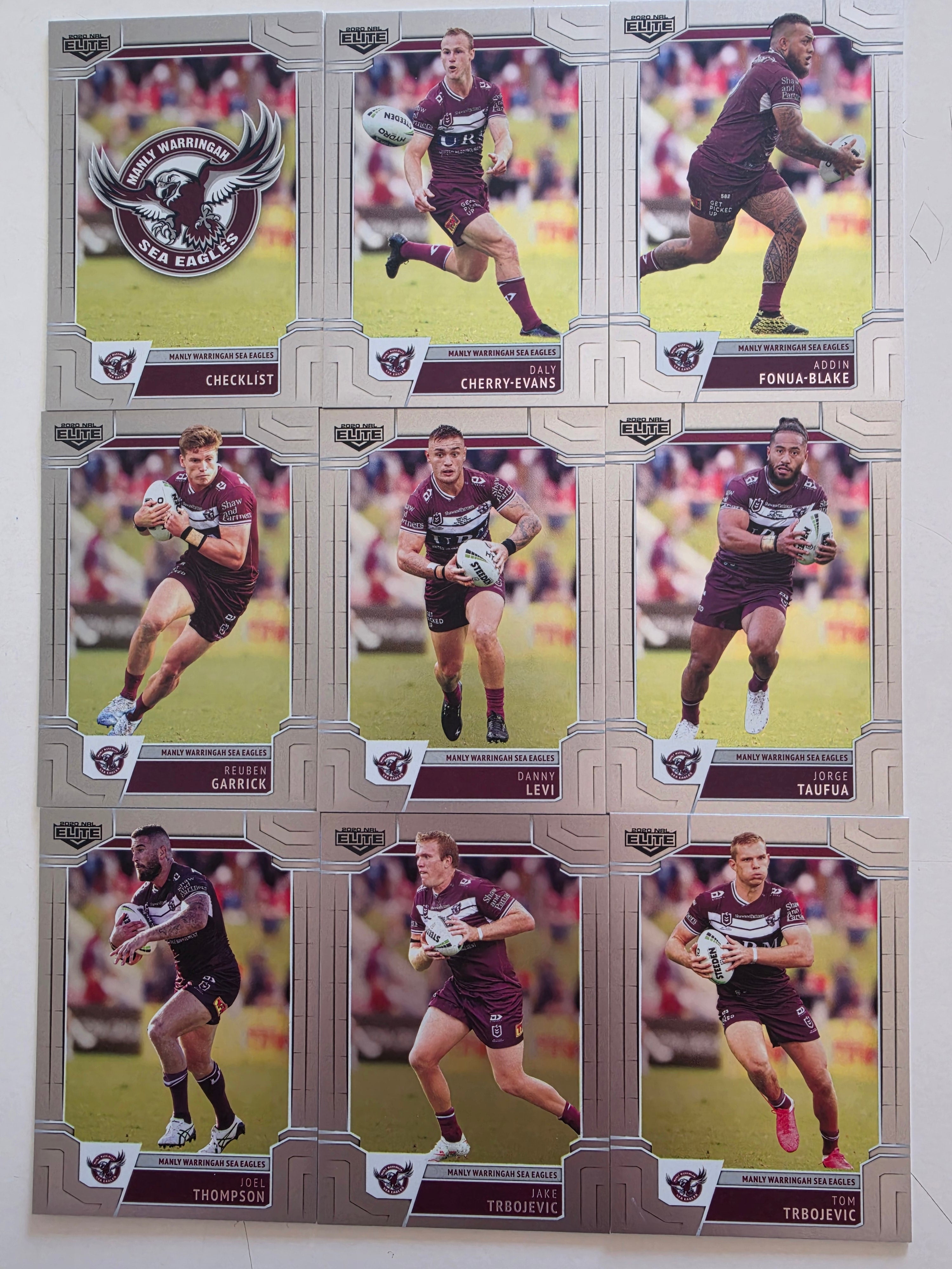 NRL 2020 Elite | Manly Warringah Sea Eagles Silver Parallel Set
