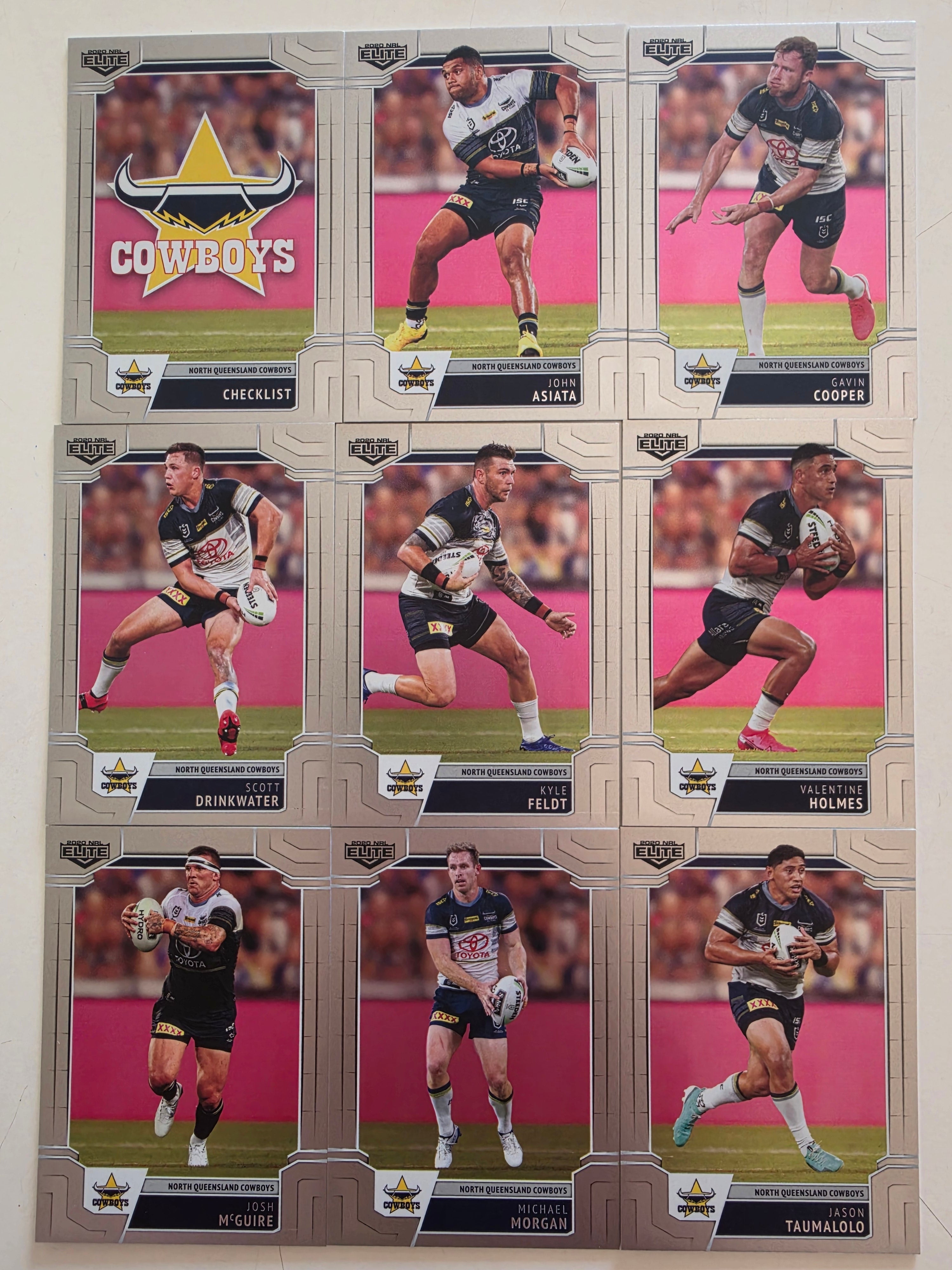 NRL 2020 Elite | North Queensland Cowboys Silver Parallel Set