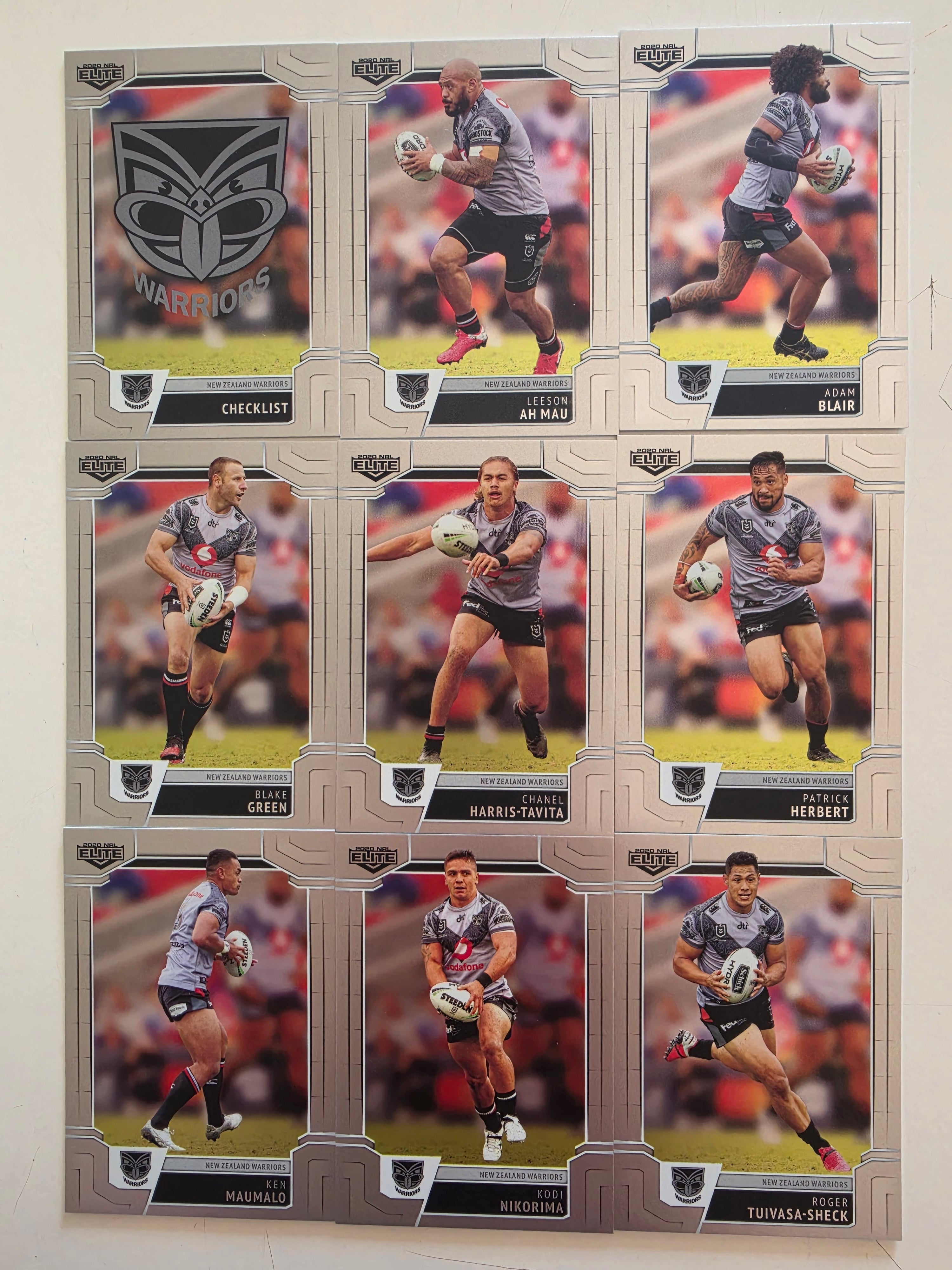 NRL 2020 Elite | New Zealand Warriors Silver Parallel Set