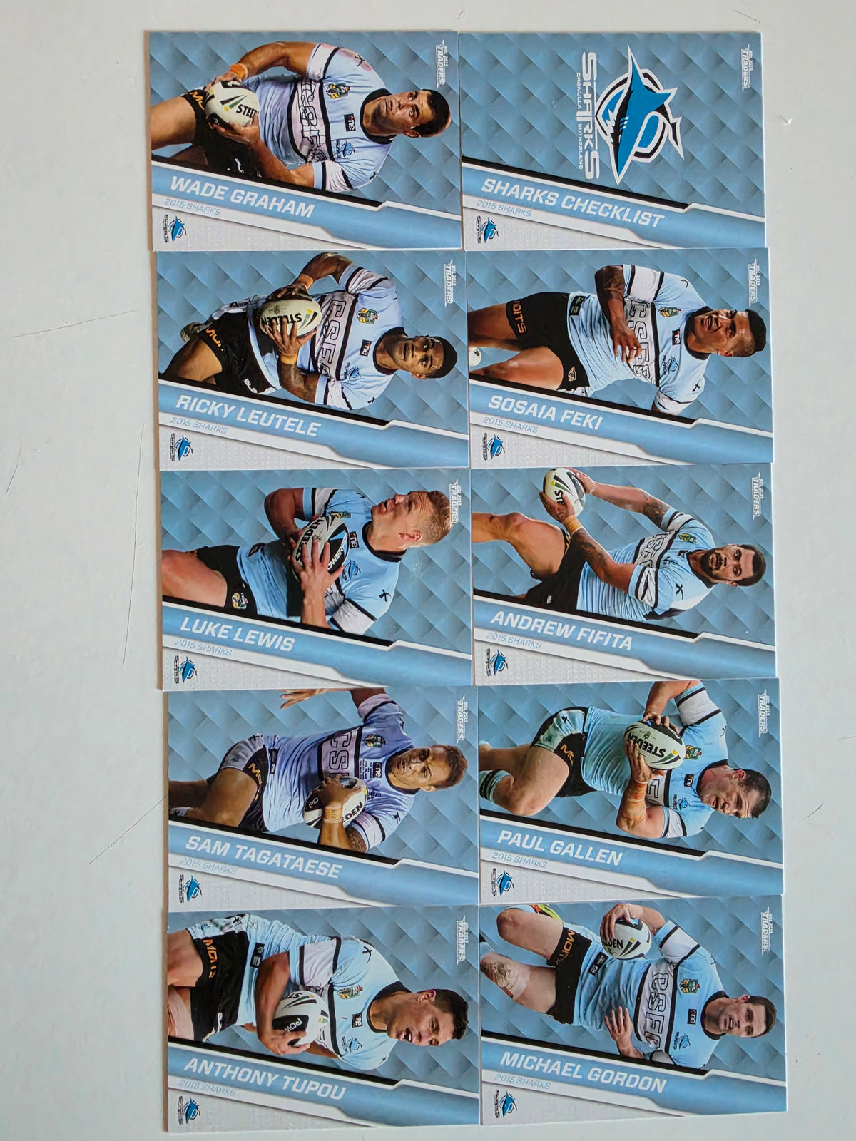 NRL 2015 Traders | Cronulla Sutherland Sharks Base Team Set