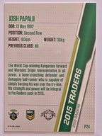 NRL 2015 Traders | Silver Parallel #P24 Josh Papalii Canberra Raiders