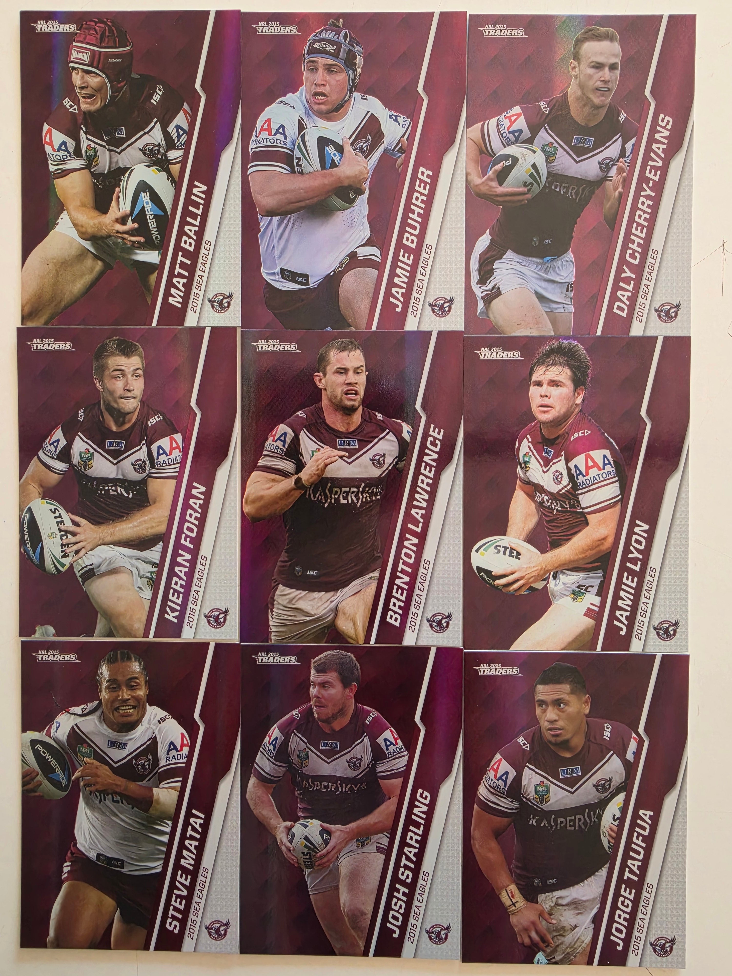 NRL 2015 Traders | Manly Warringah Sea Eagles Silver Parallel Team Set