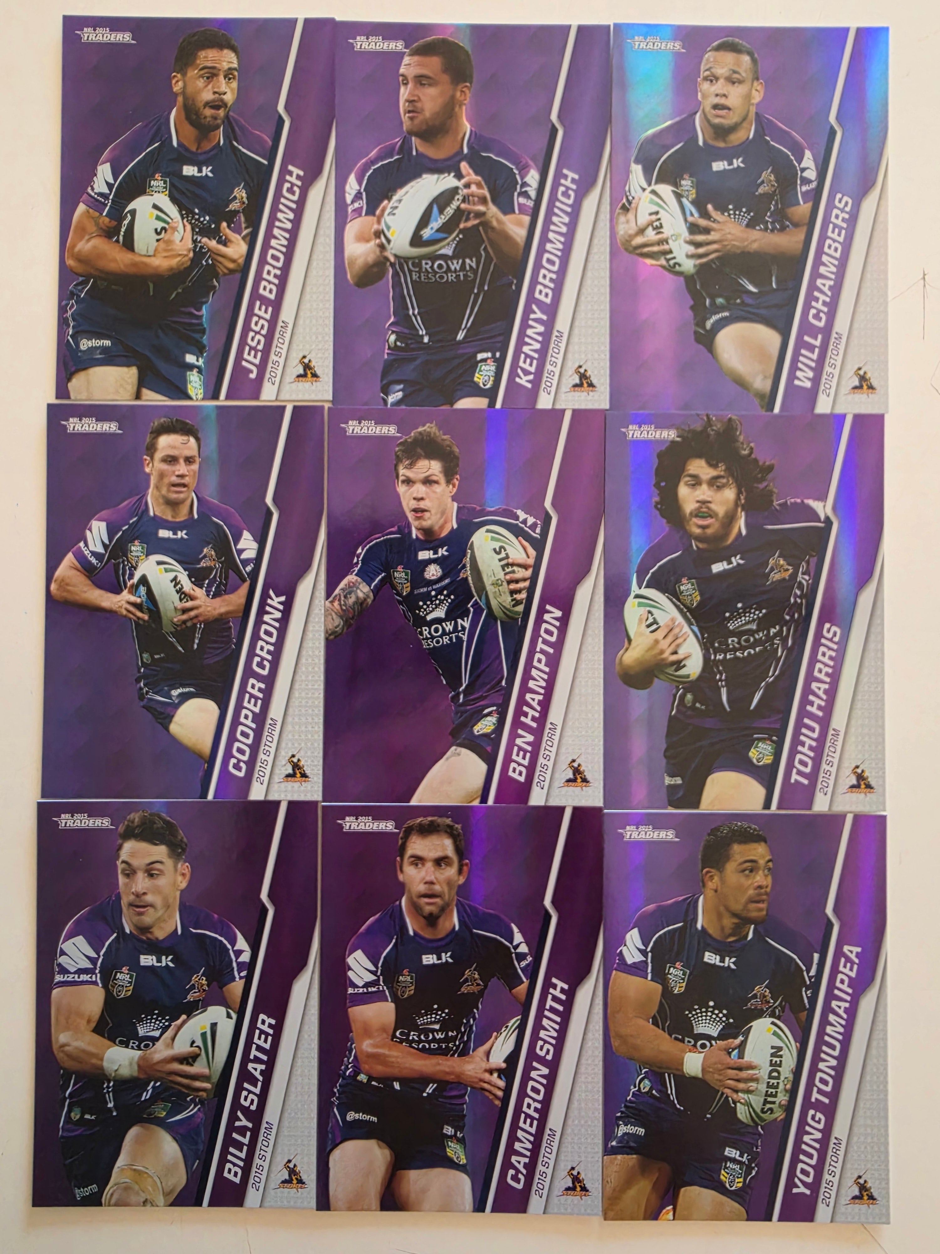 NRL 2015 Traders | Melbourne Storm Silver Parallel Team Set