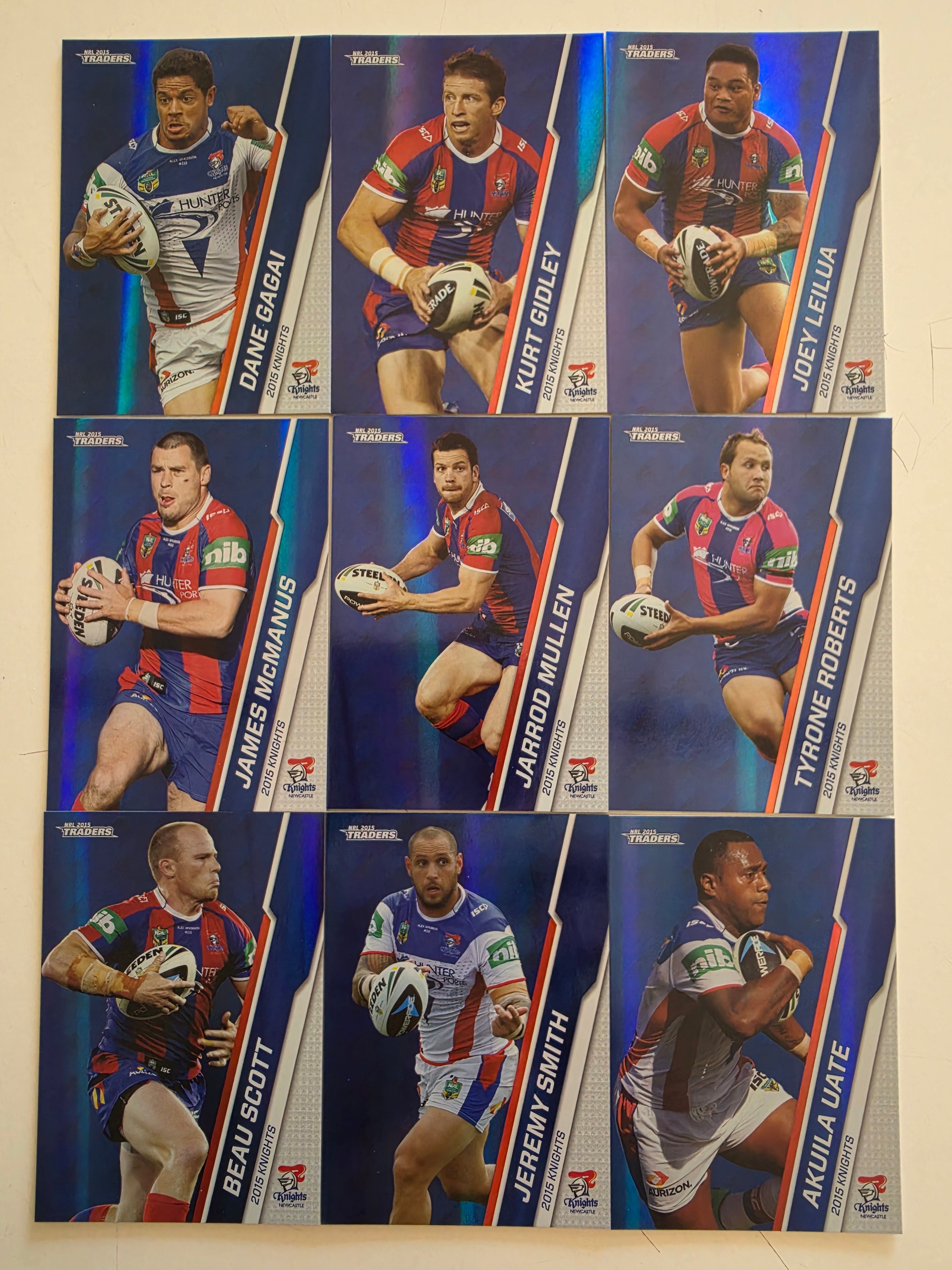 NRL 2015 Traders | Newcastle Knights Silver Parallel Team Set