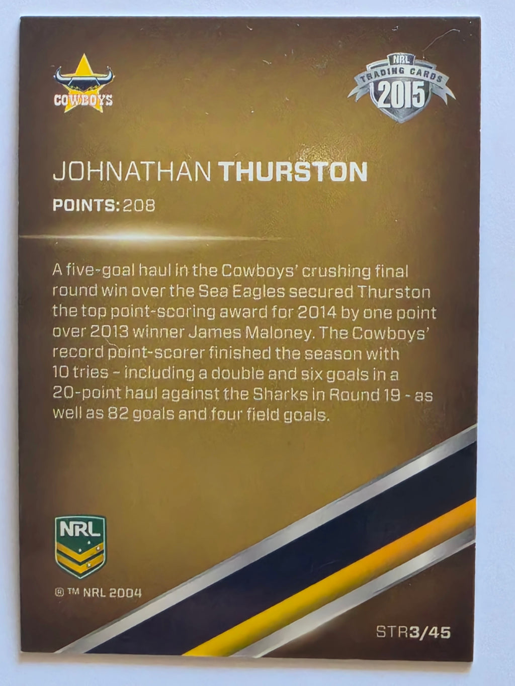 NRL 2015 Traders | Season to Remember #STR3 | Johnathan Thurston | North Queensland Cowboys
