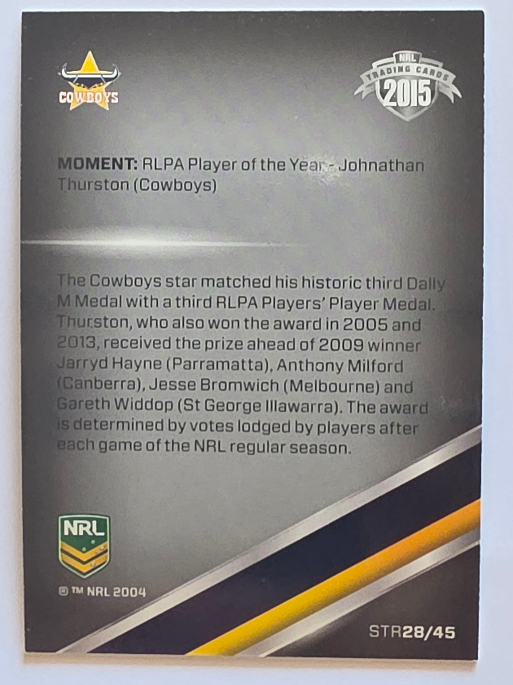 NRL 2015 Traders | Season to Remember #STR28 | Johnathan Thurston | North Queensland Cowboys