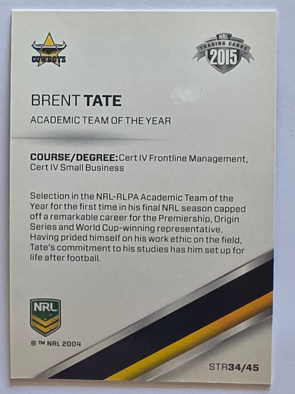 NRL 2015 Traders | Season to Remember #STR34 | Brent Tate | North Queensland Cowboys